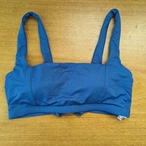 Becca Swim Olivia Blue Tie‎ Back Square Neck Bikini Top